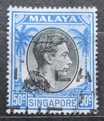 Poštová známka Singapur 1950 Krá¾ Juraj VI. Mi# 17 C