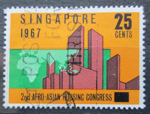 Potov znmka Singapur 1967 Kongres bydlen Mi# 81