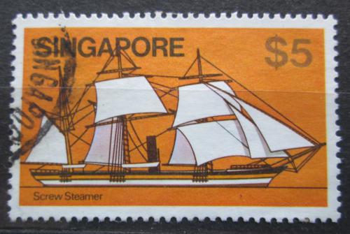 Potov znmka Singapur 1980 Plachetnice Mi# 353 y - zvi obrzok