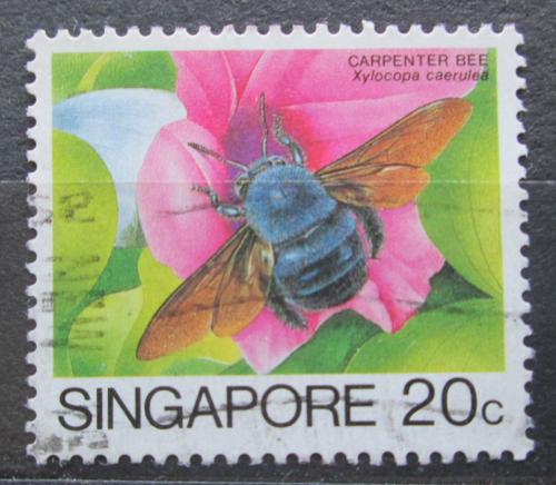 Poštová známka Singapur 1985 Vèela tesaøská Mi# 466 I