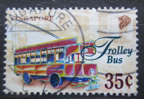 Poštová známka Singapur 1997 Trolejbus Mi# 834