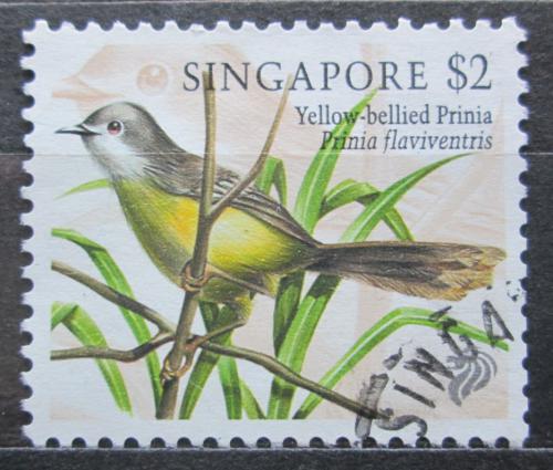 Poštová známka Singapur 1998 Prinie žlutobøichá Mi# 880