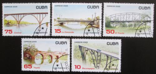 Poštové známky Kuba 2005 Mosty Mi# 4673-77