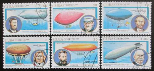Poštové známky Kuba 1991 Vzducholode Mi# 3487-92 