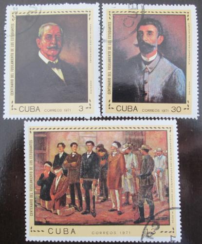Poštové známky Kuba 1971 Umenie Mi# 1730-32