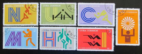 Poštové známky Kuba 1972 LOH Mnichov Mi# 1790-96