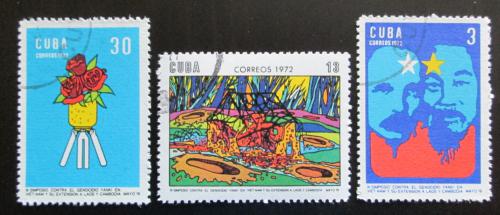 Poštové známky Kuba 1972 Vojna ve Vietnamu Mi# 1770-72