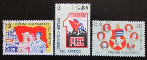Poštové známky Kuba 1975 Sjezd komunistické strany Mi# 2099-2101