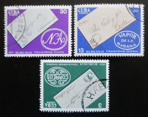 Poštové známky Kuba 1975 Den známek Mi# 2045-47
