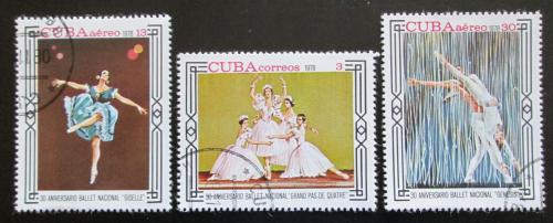 Poštové známky Kuba 1978 Národní balet Mi# 2353-55