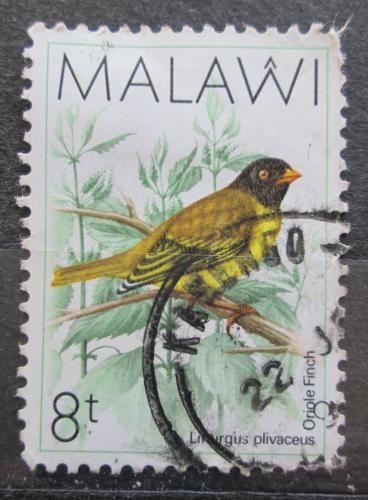 Poštová známka Malawi 1988 Stehlíkovec oranžovozobý Mi# 505