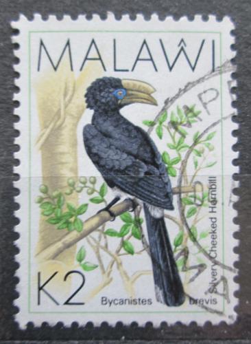 Poštová známka Malawi 1988 Zoborožec šedolící Mi# 514