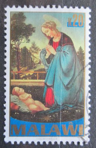 Poštovní známka Malawi 2000 Vánoce, umìní, Filippino Lippi Mi# 712