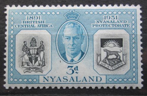Poštová známka Òasko, Malawi 1951 Znaky protektorátu Mi# 94