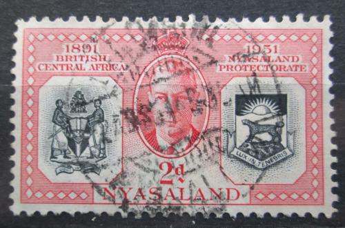Poštová známka Òasko, Malawi 1951 Znaky protektorátu Mi# 93
