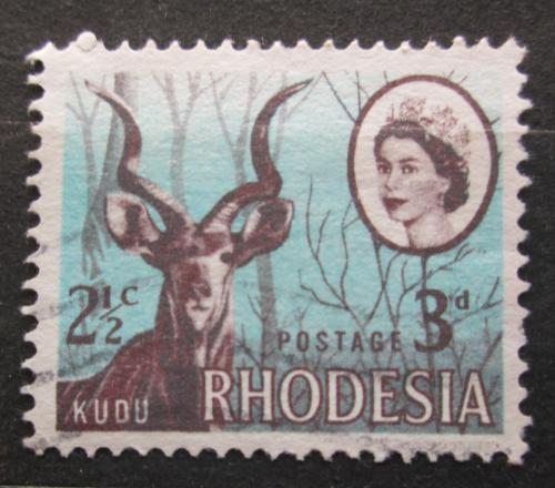 Poštová známka Rhodésia, Zimbabwe 1967 Kudu velký pretlaè Mi# 57