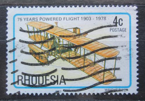 Poštová známka Rhodésia, Zimbabwe 1978 Dvojplošník bratøí Wrightù Mi# 221