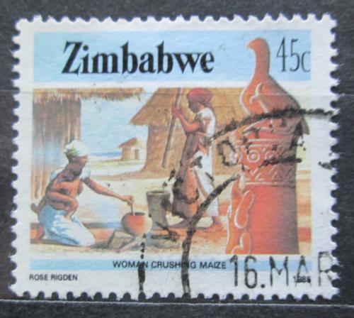 Poštová známka Zimbabwe 1985 Pøíprava rýže Mi# 326 A