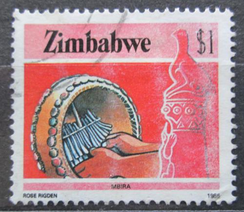 Poštová známka Zimbabwe 1985 Hudební nástroj Mbira Mi# 328 A