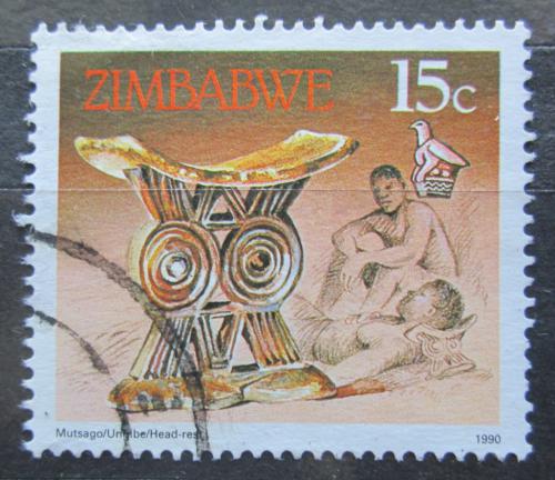 Poštová známka Zimbabwe 1990 Opìrka hlavy Mi# 424
