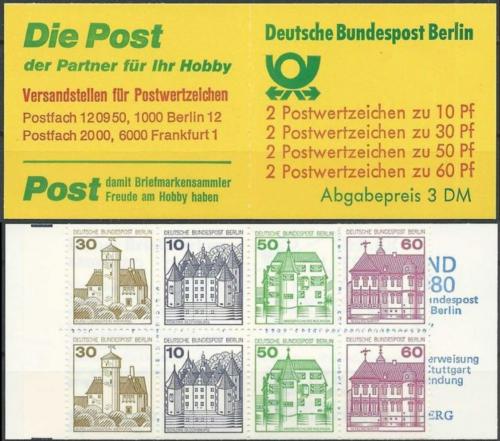 Zošitok Západný Berlín 1980 Hrady sešitek Mi# MH 12 a Kat 15.20€