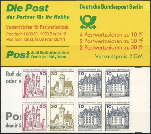 Sešitek Západní Berlín 1977 Hrady sešitek Mi# MH 10 Kat 9.60€ 