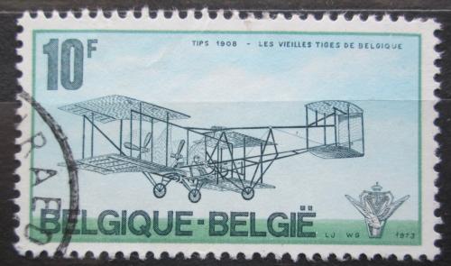 Poštová známka Belgicko 1973 Starý dvojplošník Mi# 1728
