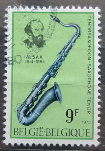 Poštová známka Belgicko 1973 Adolphe Sax a saxofon Mi# 1735
