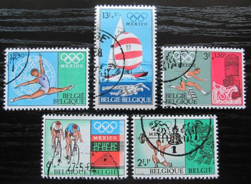 Poštové známky Belgicko 1968 LOH Mexiko Mi# 1513-17