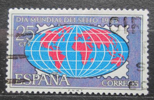 Poštová známka Španielsko 1963 Mapa svìta Mi# 1396