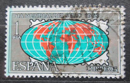 Poštová známka Španielsko 1963 Mapa svìta Mi# 1397