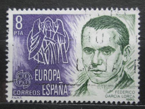 Poštová známka Španielsko 1980 Federico Garcia Lorca, básník Mi# 2460