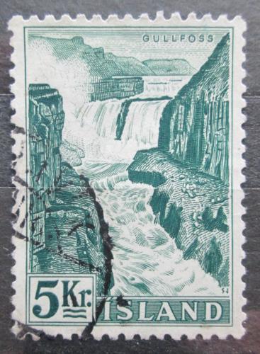 Poštová známka Island 1956 Vodopády Gullfoss Mi# 310