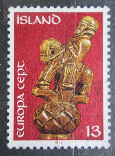 Poštová známka Island 1974 Európa CEPT, døevìná socha Mi# 489