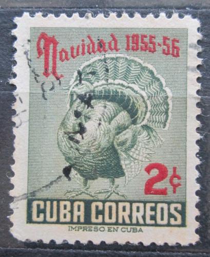 Poštová známka Kuba 1955 Vianoce, Krocan divoký Mi# 477