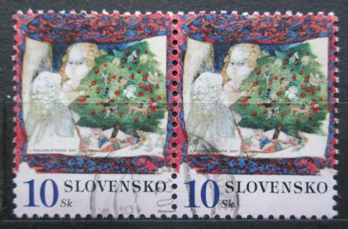 Poštové známky Slovensko 2007 Vianoce pár Mi# 570