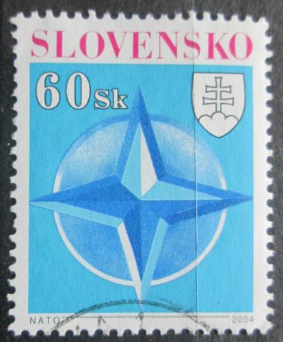 Poštová známka Slovensko 2004 Vstup do NATO Mi# 485