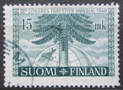 Poštová známka Fínsko 1949 Smrk ztepilý Mi# 369