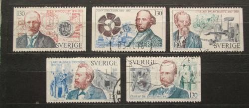 Poštové známky Švédsko 1976 Vynálezci Mi# 959-63