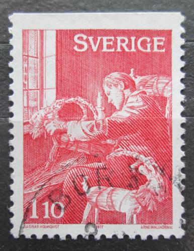 Poštová známka Švédsko 1977 Vianoce Mi# 1007 D