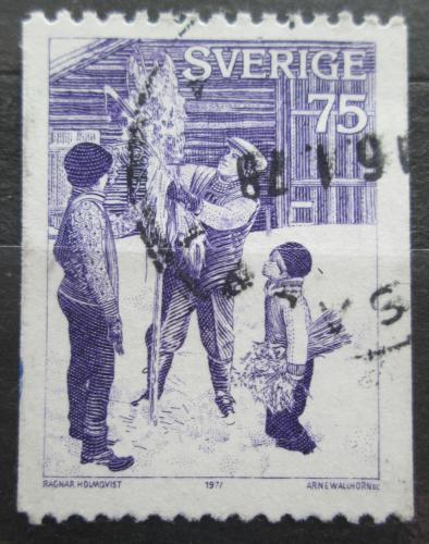 Poštová známka Švédsko 1977 Vianoce Mi# 1006 C