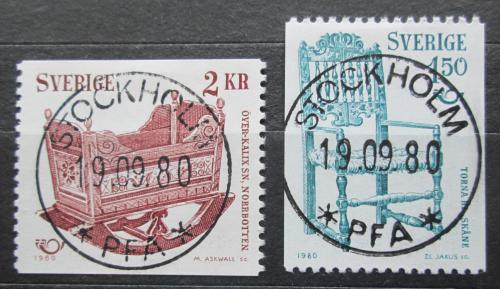 Poštové známky Švédsko 1980 ¼udové umenie Mi# 1115-16