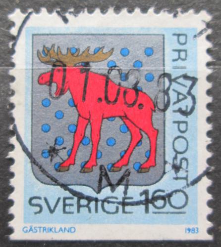 Poštová známka Švédsko 1983 Erb Gästrikland Mi# 1236