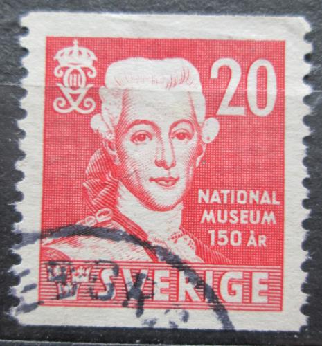 Poštová známka Švédsko 1942 Krá¾ Gustav III. Mi# 291 A