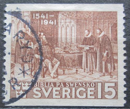 Poštová známka Švédsko 1941 První švédská bible Mi# 281 A