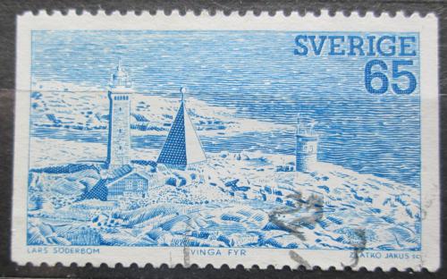 Poštová známka Švédsko 1974 Maják Vinga, Göteborg Mi# 855