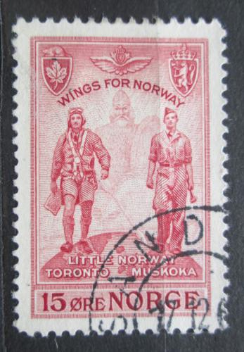 Poštová známka Nórsko 1946 Letci Mi# 314