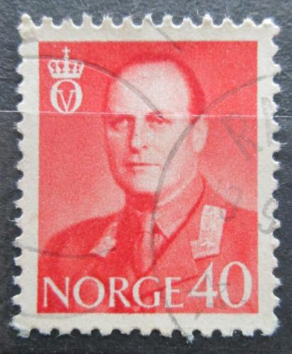 Poštová známka Nórsko 1958 Krá¾ Olaf V. Mi# 420