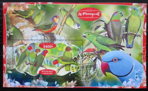 Poštová známka Gabon 2020 Papagáje Mi# N/N