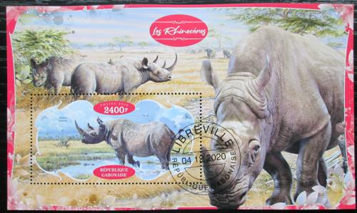 Poštová známka Gabon 2020 Nosorožce Mi# N/N